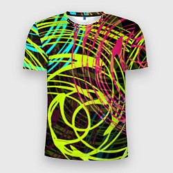 Футболка спортивная мужская Разноцветные спирали, цвет: 3D-принт