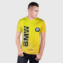 Футболка спортивная мужская BMW СЛЕДЫ ШИН БМВ, цвет: 3D-принт — фото 2