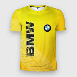 Футболка спортивная мужская BMW СЛЕДЫ ШИН БМВ, цвет: 3D-принт