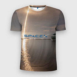 Футболка спортивная мужская SpaceX Dragon 2, цвет: 3D-принт