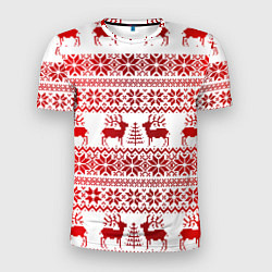 Мужская спорт-футболка Зимний лес