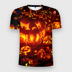 Мужская спорт-футболка Тыквы на Хэллоуин