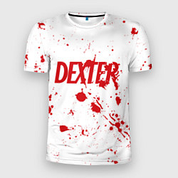 Футболка спортивная мужская Dexter logo Декстер брызги крови, цвет: 3D-принт
