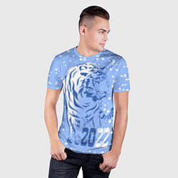 Футболка спортивная мужская Голубой водяной тигр, цвет: 3D-принт — фото 2