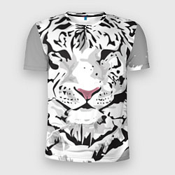 Футболка спортивная мужская Белый снежный тигр, цвет: 3D-принт