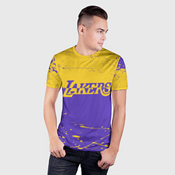Футболка спортивная мужская Kobe Bryant - Los Angeles Lakers - NBA, цвет: 3D-принт — фото 2