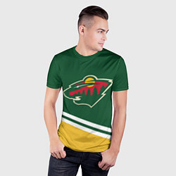 Футболка спортивная мужская Minnesota Wild NHL, цвет: 3D-принт — фото 2