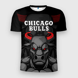 Футболка спортивная мужская CHICAGO BULLS ЯРОСТНЫЙ БЫК, цвет: 3D-принт