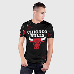 Футболка спортивная мужская ЧИКАГО БУЛЛС БЫКИ CHICAGO BULLS, цвет: 3D-принт — фото 2