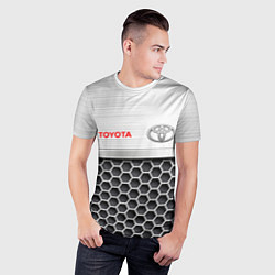 Футболка спортивная мужская Toyota Стальная решетка, цвет: 3D-принт — фото 2