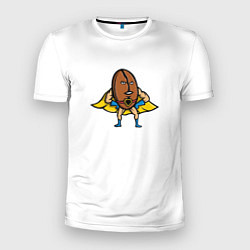 Футболка спортивная мужская Кофейный Супергерой, цвет: 3D-принт