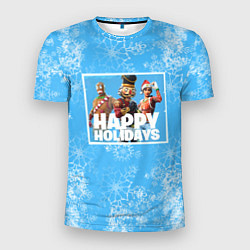Футболка спортивная мужская Happy holidays Fortnite, цвет: 3D-принт