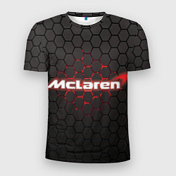 Футболка спортивная мужская McLaren carbon theme, цвет: 3D-принт
