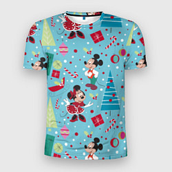 Футболка спортивная мужская Mickey and Minnie pattern, цвет: 3D-принт