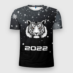 Футболка спортивная мужская Новогодний тигр символ 2022, цвет: 3D-принт
