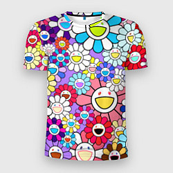 Мужская спорт-футболка Цветы Takashi Murakami