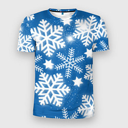 Мужская спорт-футболка Снежное небо