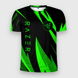 Футболка спортивная мужская RAZER GREEN, цвет: 3D-принт