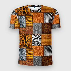Мужская спорт-футболка Тигр, полосы, 2022