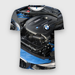 Футболка спортивная мужская BMW Engine Twin Power Turbo, цвет: 3D-принт
