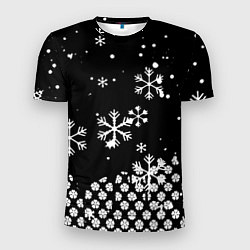 Мужская спорт-футболка Чёрный клевер снежинки