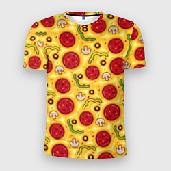 Футболка спортивная мужская Pizza salami, цвет: 3D-принт