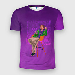 Футболка спортивная мужская Сидящий Слава, цвет: 3D-принт