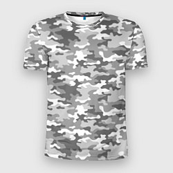 Мужская спорт-футболка Серый Военный Камуфляж