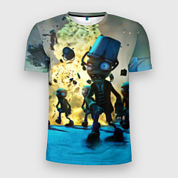Футболка спортивная мужская Plants vs Zombies зомби наступают, цвет: 3D-принт