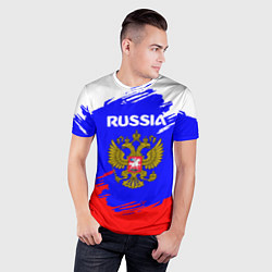 Футболка спортивная мужская Russia Геометрия, цвет: 3D-принт — фото 2