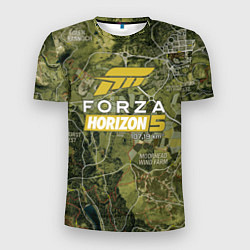Футболка спортивная мужская Forza Horizon 5 - map, цвет: 3D-принт