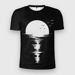 Футболка спортивная мужская Лунная Музыкальная Дорожка, цвет: 3D-принт
