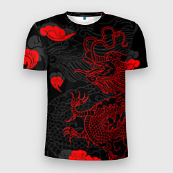 Футболка спортивная мужская Дракон Китайский дракон, цвет: 3D-принт