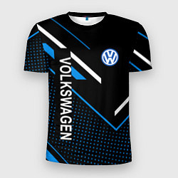 Футболка спортивная мужская Фольцваген, Volkswagen геометрия, цвет: 3D-принт