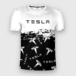 Футболка спортивная мужская Tesla - Black & White, цвет: 3D-принт