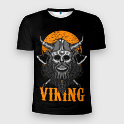 Футболка спортивная мужская ЧЕРЕП ВИКИНГА VIKINGS SKULL, цвет: 3D-принт