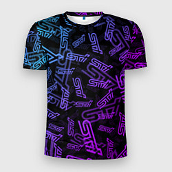 Мужская спорт-футболка STI NEON PATTERN