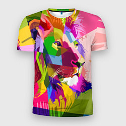 Футболка спортивная мужская Lion abstraction, цвет: 3D-принт