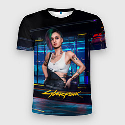 Футболка спортивная мужская Judy Джуди Cyberpunk 2077, цвет: 3D-принт