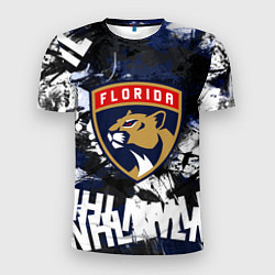 Футболка спортивная мужская Florida Panthers, Флорида Пантерз, цвет: 3D-принт