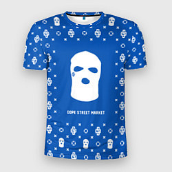 Футболка спортивная мужская Узор Blue Ski Mask Dope Street Market, цвет: 3D-принт