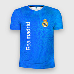 Мужская спорт-футболка Реал мадрид real madrid abstraction