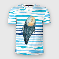 Футболка спортивная мужская Рыба с человеческим лицом, цвет: 3D-принт
