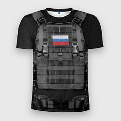 Футболка спортивная мужская Бронежилет армии России, цвет: 3D-принт