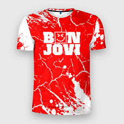 Футболка спортивная мужская Bon jovi Трещины, цвет: 3D-принт
