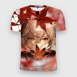 Футболка спортивная мужская Кадзуха и кленовые листья, цвет: 3D-принт