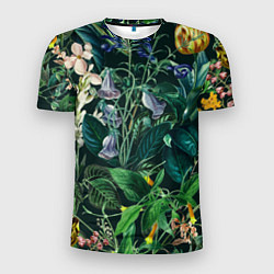 Мужская спорт-футболка Цветы Темный Сад