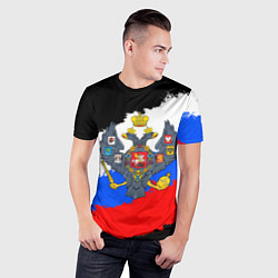 Футболка спортивная мужская Россия - имперский герб, цвет: 3D-принт — фото 2