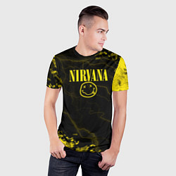 Футболка спортивная мужская Nirvana молнии, цвет: 3D-принт — фото 2
