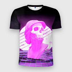 Футболка спортивная мужская Vaporwave Skull Психоделика, цвет: 3D-принт